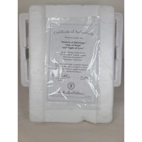 Vintage MJ Hummel Angels Porcelain Christmas Ornaments Bradford Editions - Picture 8 of 8